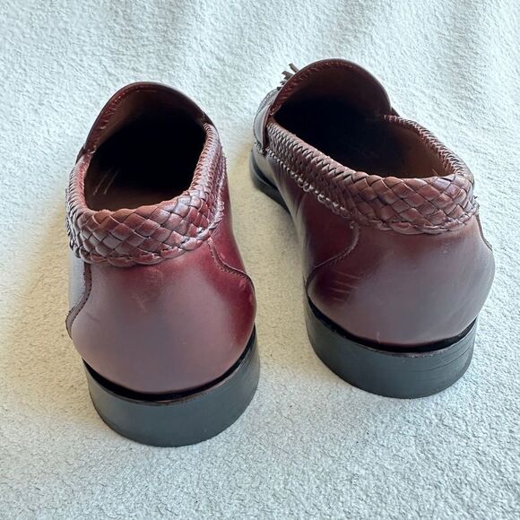 Allen Edmonds "Maxfield"‎ Men's 11 D Maroon Leather Dress Shoe Tassel Loafer - Picture 9 of 11